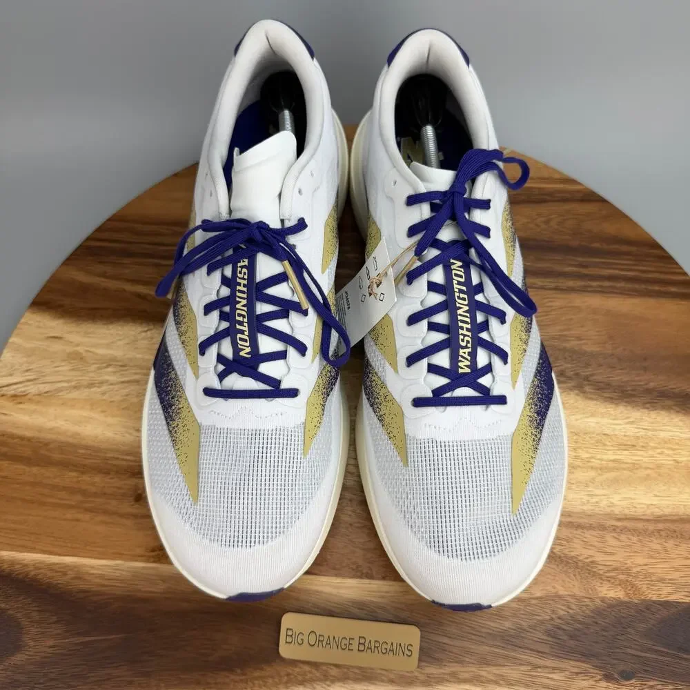 Adidas x Adizero EVO SL Washington Huskies Men’s Size 14 Sneakers JQ4578